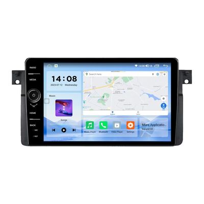 Colocação do painel 8core Android 12.0 Octa Core 1 Din Car Stereo Audio Radio Player para BMW E39 M5