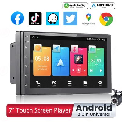 Universal colocação 7 polegadas touch screen Car DVD Player com BT Wifi e GPS de navegação