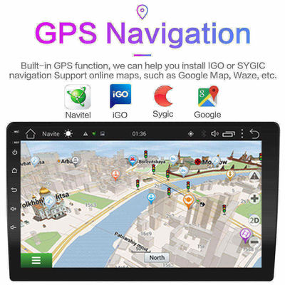 Universal Car Stereo 10,1 polegadas Touch Screen 2 Din Rádio com GPS Navegação WIFI BT FM RDS