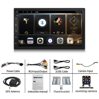 Rádio de carro 2DIN com Android 9.0 GPS Navi e Apple Carplay Android Auto FM Autoradio