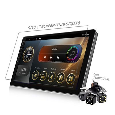 Rádio de carro universal com Wifi App Control Volante Resistivo e tela sensível ao toque