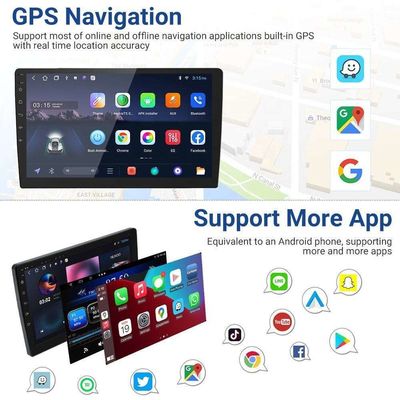 Rádio de carro universal com Wifi App Control Volante Resistivo e tela sensível ao toque