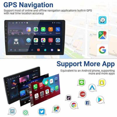 4 núcleos de CPU 10,1 polegadas 2 Din Touch Screen GPS Navegação Android Car Radio para Universal