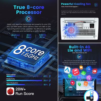 Universal 9 polegadas 10 polegadas Carplay Radio Screen Octa Core DSP QLED Com 8G128G Android Car Multimedia