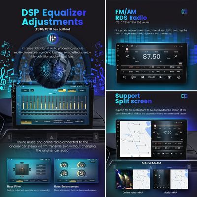 Universal 9 polegadas 10 polegadas Carplay Radio Screen Octa Core DSP QLED Com 8G128G Android Car Multimedia