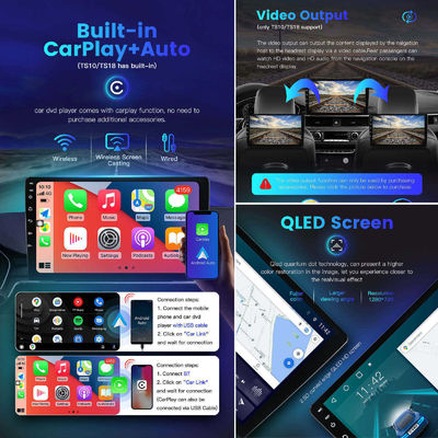 Universal 9 polegadas 10 polegadas Carplay Radio Screen Octa Core DSP QLED Com 8G128G Android Car Multimedia