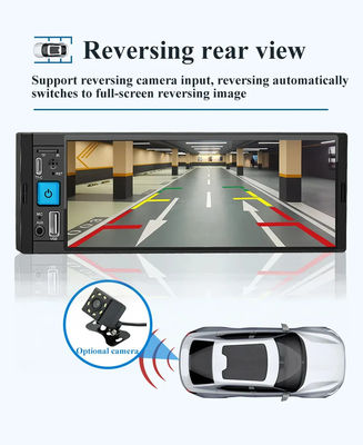 Car Radio Wireless Carplay 1Din MP5 Player com FM/AM/RDS Multimídia e Bluetooth