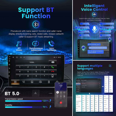 Sistemas inteligentes Bluetooth Car Radio com tela de 10" e CarPlay sem fio embutido