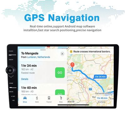 Colocação do painel 1Din Sistema Android Rádio de carro com tela sensível ao toque de 9/10 polegadas e botão