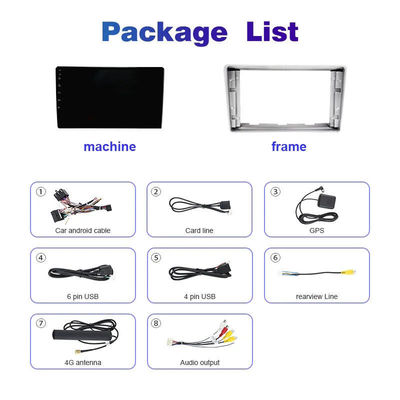 Rádio Universal Multilíngue 2 Din Android 12 para Carro para Nissan Toyota Kia Moderno