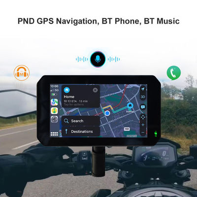 IP67 Impermeável 5 polegadas IPS Screen Motor Carplay GPS Navigator 2 em 1 Wireless Apple Car-play Android Auto