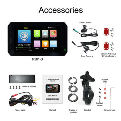 IP67 Impermeável 5 polegadas IPS Screen Motor Carplay GPS Navigator 2 em 1 Wireless Apple Car-play Android Auto