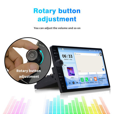 1 Din Universal Car Radio com 10,1 polegadas giratório Android 11 estéreo e DVD player