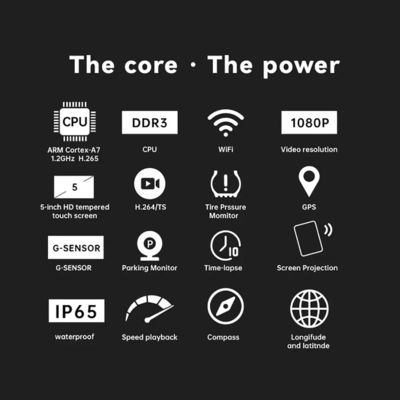 IP67 Impermeável 5 polegadas IPS Screen Moto GPS de navegação para CarPlay / Android Auto