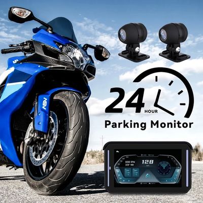 Navegação de motocicleta portátil GPS 5 polegadas sem fio Apple Carplay e Android Auto