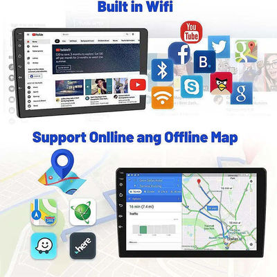 BT5.0 Wifi Hotspot GPS IPS Full Touch Screen 2 32 GB Universal 10,1 polegadas MP5 Player de carro T3