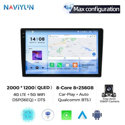 9 polegadas Car Play BT FM Touch Screen Car Video Player Universal Duplo Din Android 2Din