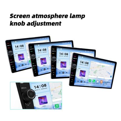 10.1&quot; Touch Screen 2 32GB Full-fit Android Media Player DVD 2Din Navegação Car Radio 360 Panorama CarPlay-Android Auto
