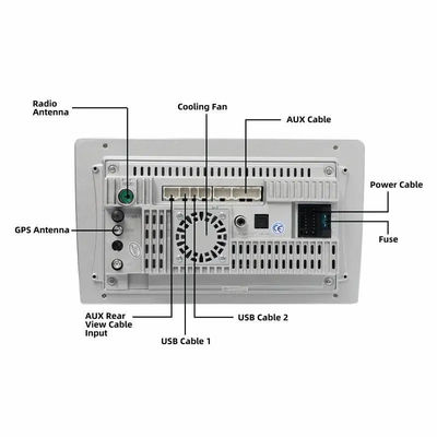 Full Fit Display Color Screen Button Light 2.5D/QELD Car Radio para colocação no painel