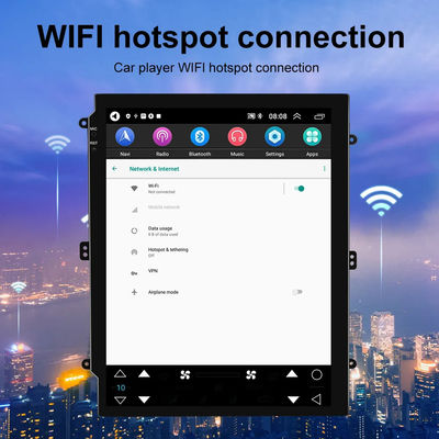 Conexão USB 9.7 polegadas Vertical Screen Car Radio com 1280 * 800 resolução e estéreo