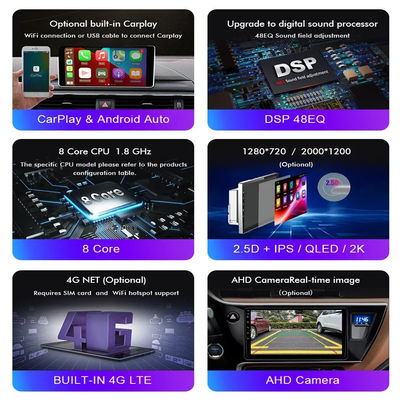 Auto Universal Car Radio Player Para Chevrolet Camaro 2008 2015 Video Upgrade WIFI Construído em 6GB de RAM 128GB