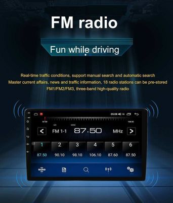 10.1 polegada de tela sensível ao toque 2 Din rádio de carro com função Android OS DSP e BT navegação