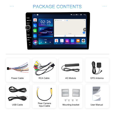O mais recente Android 11 2 DIN Car Multimedia Player com tela sensível ao toque de 9 polegadas e GPS WIFI