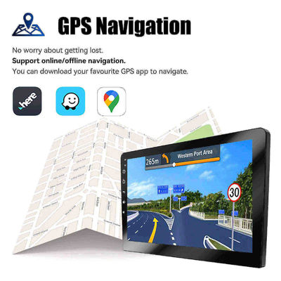 Universal 9" Android10 Car Stereo com WIFI Carplay GPS e controle do volante