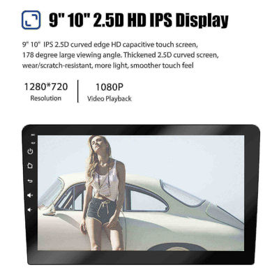Universal 9" Android10 Car Stereo com WIFI Carplay GPS e controle do volante