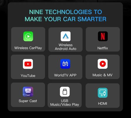 Atualização para a mais recente tecnologia Wireless CarPlay Ai Box para Volvo Ford Benz VW KIA