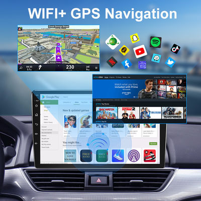Universal 2din Car Radio Audio Stereo com 2G 32G Android 10.0 DSP e tela giratória