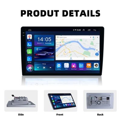 9'10" QLED 2000*1200 Screen 2 Din Android Car Stereo Player com ventilador de refrigeração incorporado