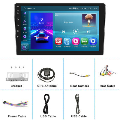 Universal Car 2 Din Android12 Carplay GPS TS7 Player com suporte a vários idiomas
