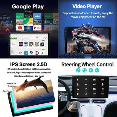 12.3'' QLED Screen 4G LTE Wifi DSP Carplay Android Auto 2Din Car Radio Para BMW/Benz/Audi Universal