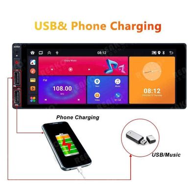 Bluetooth Função 1 Din Car Radio Audio Screen com FM Aux Input Receiver e OLED Screen