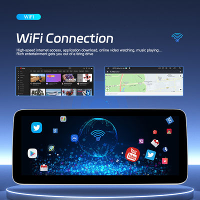 12.3 polegadas Android Car Radio Stereo com CarPlay sem fio e controle do volante