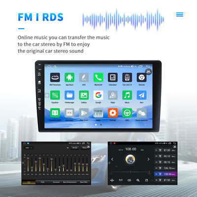 1280*800 Resolução 2 Din Car Radio com Android Auto BT5.0 4G DSP RDS e GPS Navegação