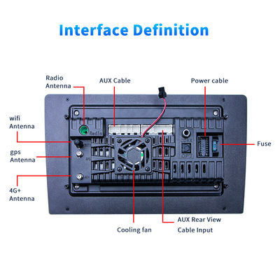 1280*800 Resolução 2 Din Car Radio com Android Auto BT5.0 4G DSP RDS e GPS Navegação