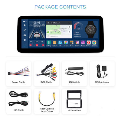 12.3 polegadas Android Car Radio Stereo com CarPlay sem fio e controle do volante