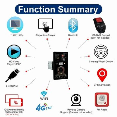 Universal 2DIN rádio estéreo GPS Car Multimedia Video Player para Android 7 9 10 polegadas