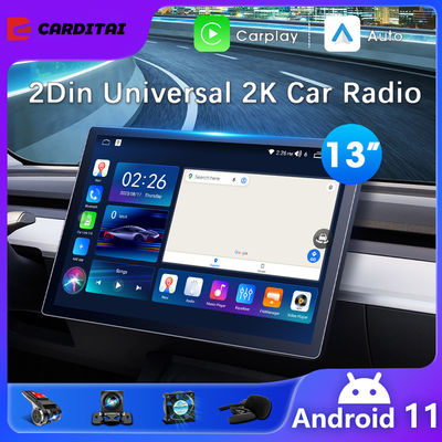 13.3 polegadas Android 11.0 Carplay Multimedia Car Radio com tela sensível ao toque e função OBD2