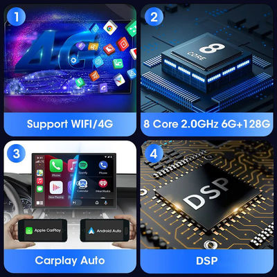 13.3 polegadas Android 11.0 Carplay Multimedia Car Radio com tela sensível ao toque e função OBD2