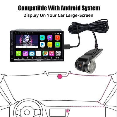 USB Car Dash Cam HD 1080P 170° Gravador de Grande Ângulo Frente ADAS Android DVR versão Noturna