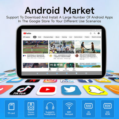 10Display de apoio de cabeça de carro de 5 polegadas Android 9.0 Octa Core 1 16GB Video Player com Monitor