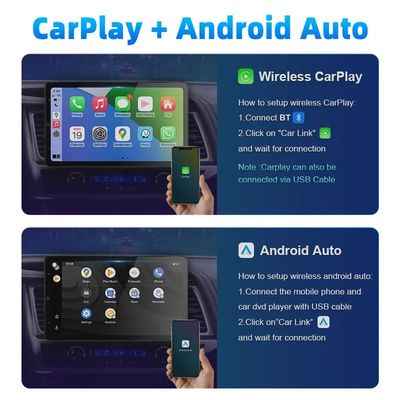 2k Resolução Touch Screen Radio para Car Universal Fitment Android12 8 128GB Player