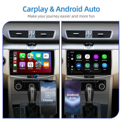 Reprodutor de DVD de carro de 9 polegadas Navegação Android com 6 128 GB 4G Wifi GPS Dsp Rds AM Double Din Car Radio
