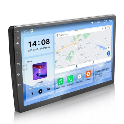 QLED Screen Android 9/10 polegadas 4G RAM 64G ROM Double Din Car MP5 Player com interface personalizada