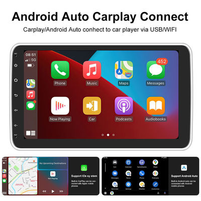 Universal 10,36' IPS Android Car Radio GPS Wifi 1 Din Touch Screen Carplay HD Câmera