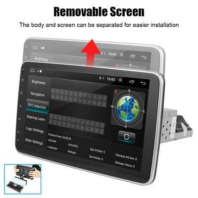 Universal 10,1 polegadas giratório Android Auto Radio Car Audio Bluetooth 1Din Multimédia DVD Player MP5 estéreo