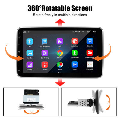 Universal 10,1 polegadas giratório Android Auto Radio Car Audio Bluetooth 1Din Multimédia DVD Player MP5 estéreo